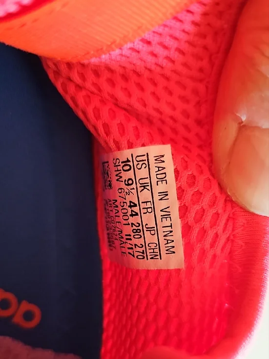 Men's Adidas Deerupt Coral and White Mesh Athletic Shoes SIZE 10 - Picture 7 of 8